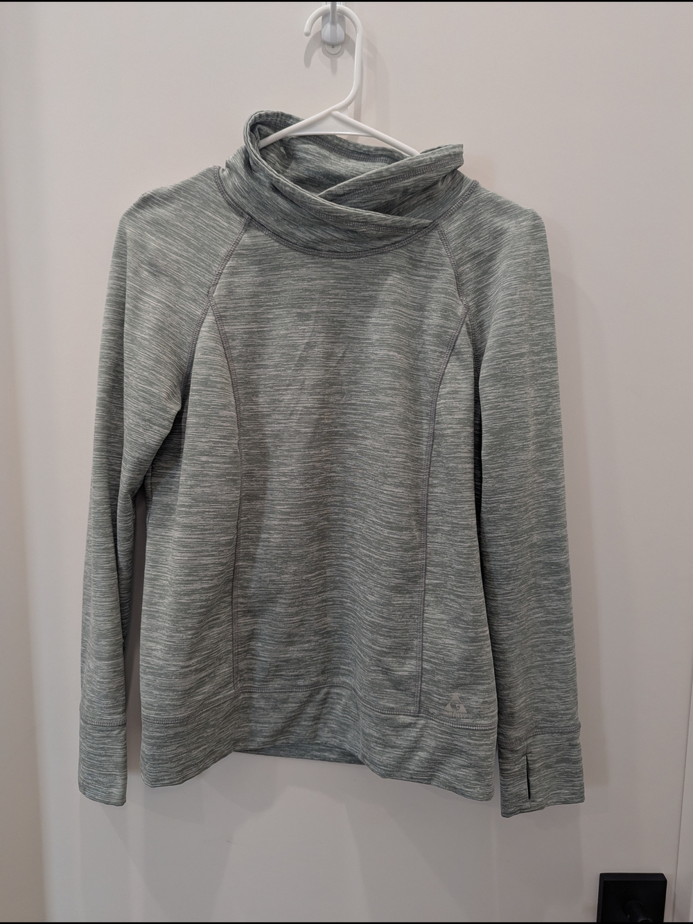 Women's Heather Gray Funnel Neck Sweater